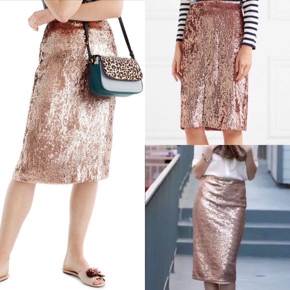 j crew sequin skirt